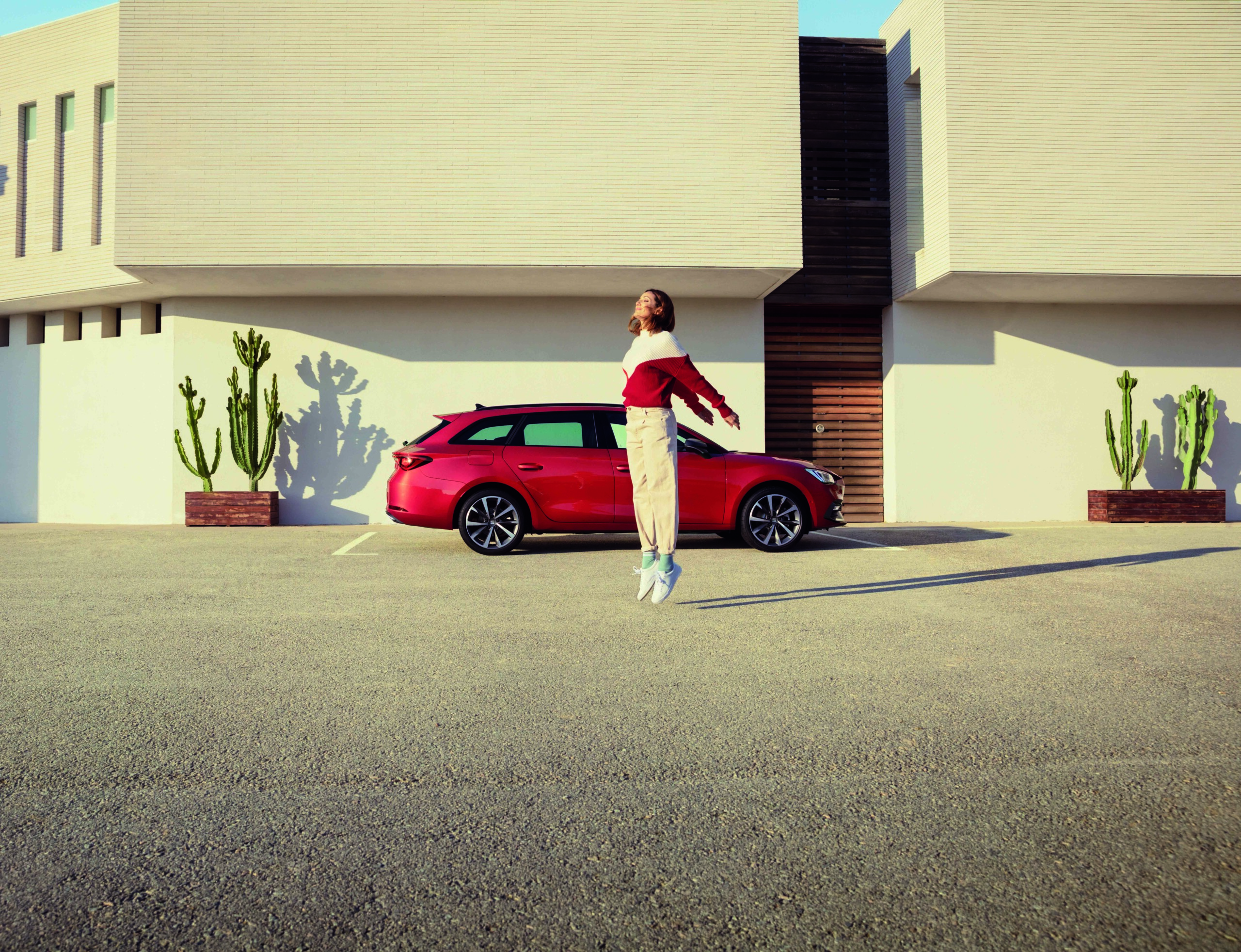 Röd Seat Leon Sportstourer