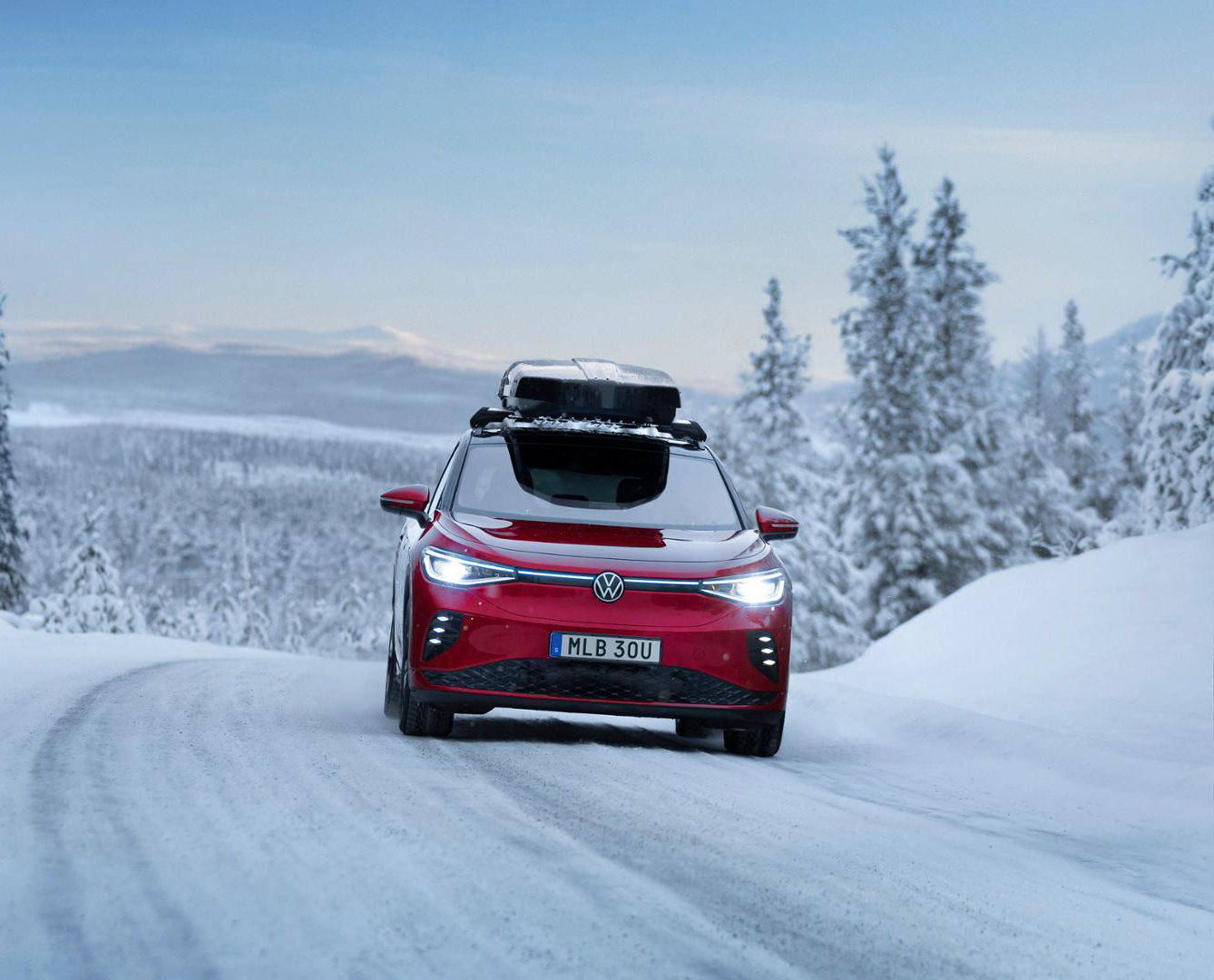 Röd Volkswagen ID.4 GTX